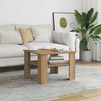 mesa de centromesa auxiliarmesita de centro madera de ingenieria roble artisan 60x60x42 cm cfw514501
