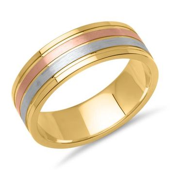 Vivo anillo de hombre tricolor plata 925