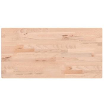 Tablero Rectangular De Madera Maciza De Haya 80x40x2,5 Cm Vidaxl