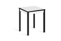 mesa cocina alta extensible libro 80160x80 cm blanco pata negro