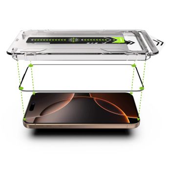 Cristal templado Corning Gorilla Premium Titan Series con funda rígida, fácil instalación, película de pantalla HD para