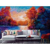 fotomural vinilo paisaje al oleo 500 x 300 cm
