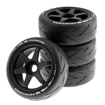 4PCS Neumáticos de Rally en Carretera Ruedas de 17mm Hex para ARRMA ZD Racing HSP HNR X3GT 1/7 1/8 Coche de RC Modelos d