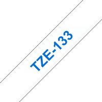 cinta para impresora de etiquetas brother tze-133 azul sobre transparente 12 mm