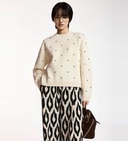 essentiel antwerp para mujer klou sudadera con tachuelas beige s casual poliester reciclado