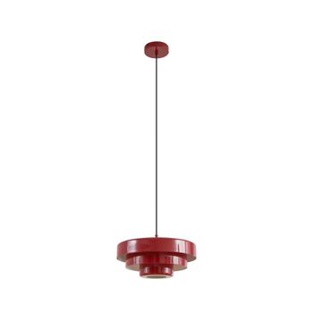 Lámpara de techo de metal rojo