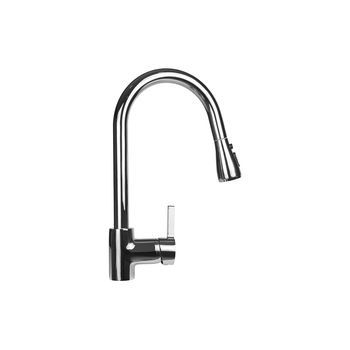 Grifo de Cocina | Monomando con Ducha | Fabricado en Latón con Mando en Aleación de Zinc-Cofan