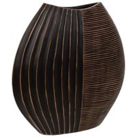 jarron de poliresina marron 30x11x30 cm