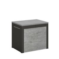 banco extensible 55x40305 cm walk cemento estructura antracita