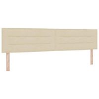 cabecero led con tiras led con cabecera crema 200 cm tela vidaxl