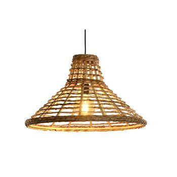Lampara Techo Ratan 56x56x34 Natural Marron