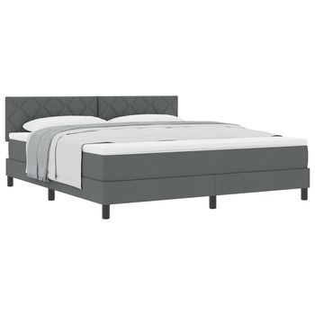 Cama Tapizada 203x180x88 Cm  - Gris