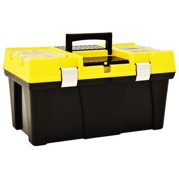 Caja De Herramientas De Plástico Amarillo 595x337x316 Mm Vidaxl