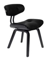 silla de cuero negro blackwood