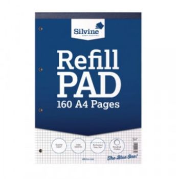 Silvine A4 Refill Pad 5mm Quadrille PK6