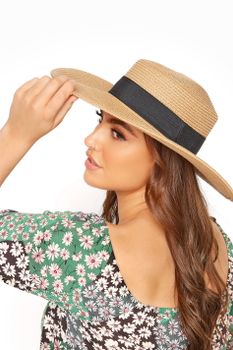 Sombrero Natural De Paja Ala Ancha