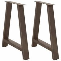 patas para mesa de comedor en forma de a 2 unidades 70 x 72-73 cm acero vidaxl