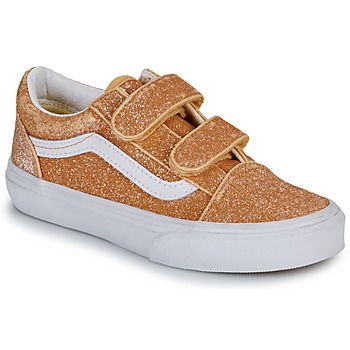 Vans Zapatillas Old Skool V GLITTER Apricot Glow para niña