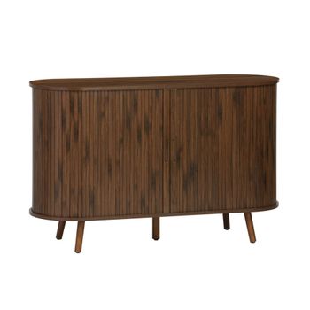 Aparador escandinavo con 2 puertas correderas, 120cm, nogal