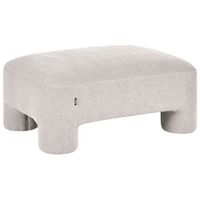 otomana tapizado de tela con textura aterciopelada patas cilindricas estilo organico beige hogbo