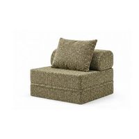sofa modular 1 lugar convertible tweed verde oliva