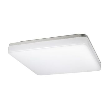 Plafón led cuadrado de superficie ip44 blanco (4000k, 24w)