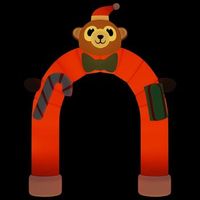 puerta de arco inflable de navidad con led 380 cm vidaxl
