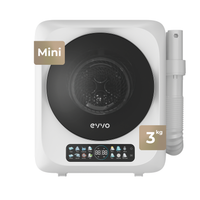 evvo secadora mini s4 plus r secadora de ropa portatil 3 kg diseno mini compacto panel tactil higiene uv funcion antiarrugas accesorio para calzado mini secadora ideal para espacios reducidos