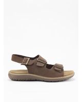 de keslem sandalia hombre en piel moncayo marron