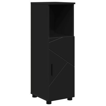 Gabinete De Baño Negro 30 X 35 X 95 Cm Vidaxl