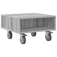 mesa lateral con ruedas gris sonoma 505 x 50 x 30 cm vidaxl