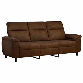 Sofá Marrón 214 X 90 X 95 Cm Cuero De Suede Sintético Vidaxl