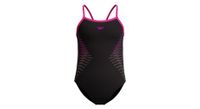 banador speedo plastisol placement negro rosa ninas