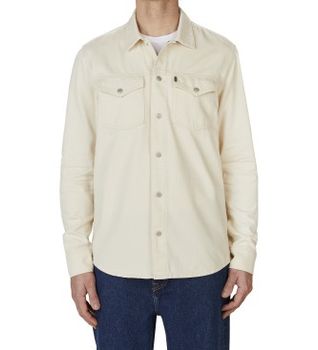 Pepe Jeans para hombre. PM308584TC4 Camisa regular overshit blanco crudo (XL), Casual, Algodón, Manga larga