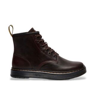 Dr Martens para hombre. 41681200 Botines de Piel Brookline Chukka marrón oscuro (46), Plano, Cordones, Casual
