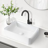 lavabo de sobreponer 48x37x135 cm ceramica para aseo de invitados zmh