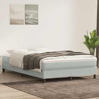 cama matrimonial  cama para adultos  cama box spring sin colchon gris claro terciopelo 160x220 cm cfw9143186