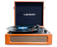 lauson cl615 tocadiscos de vinilo tocadiscos bluetooth con altavoces integrados giradiscos vintage con usb de 3 velocidades reproduccion inalambrica auto-stop rcaaux-in  35mm