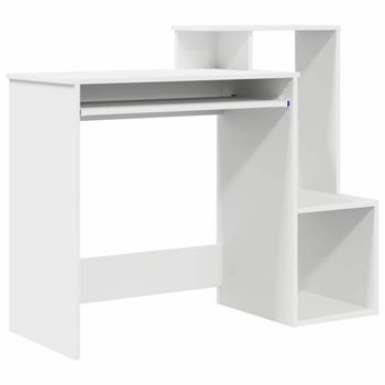 Escritorio - Mesa De Ordenador Blanco 106 X 40 X 88.5 Cm Madera Contrachapada