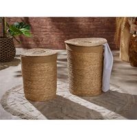 ropero fibra nat con borde marron 53 cms s2 40dx53 cms