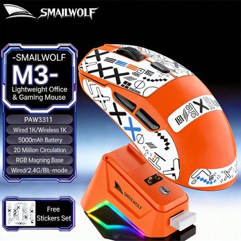 Ratón Inalámbrico Bluetooth SMAILWOLF M3 PAW3311 de Tres Modos para eSports, Portátil, Juegos, Oficina, Hogar, para Manos Pequeñas