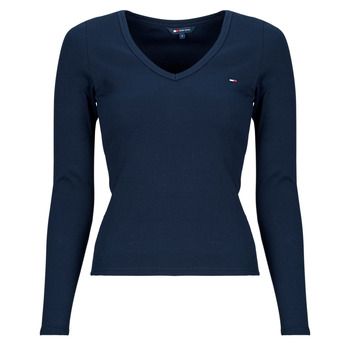 Tommy Jeans Camiseta manga larga TJW SLIM ESSENTIAL RIB V LS para mujer