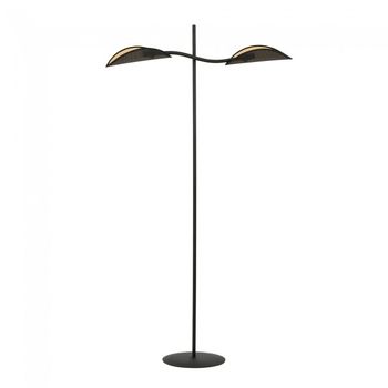 Lámpara de pie flik negro (2 luces)
