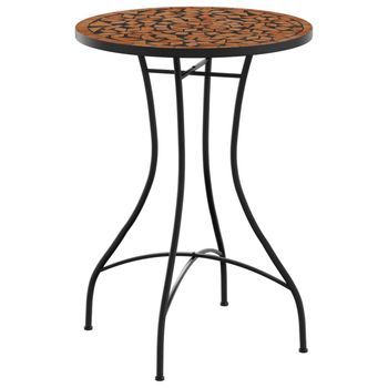 Mesa De Bistró | Mesa De Bar De Mosaico Cerámica Terracota Ø50x70 Cm