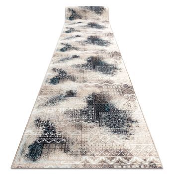 Alfombra De Pasillo Con Refuerzo De Goma Patchwork Vintage, Beige 67 C 67x340 Cm
