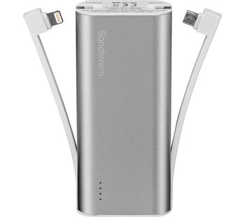 SANDSTROM S60PBSL17 Portable Power Bank - Silver, Silver