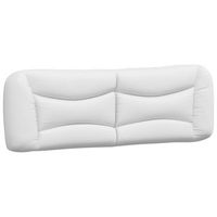 cabecero de cama acolchado hvar cuero sintetico blanco 160 cm vidaxl
