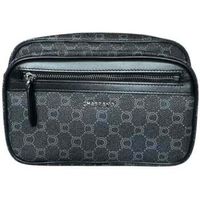 chabrand bolso bolso tipo satchel lona con detalles de cuero negro para hombre