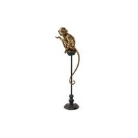 figura resina metal 32x21x105 mono envejecido