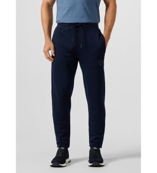Hackett London para hombre. HM5800141 Pantalón jogger de felpa con logo luxe marino (M), Casual, Algodón